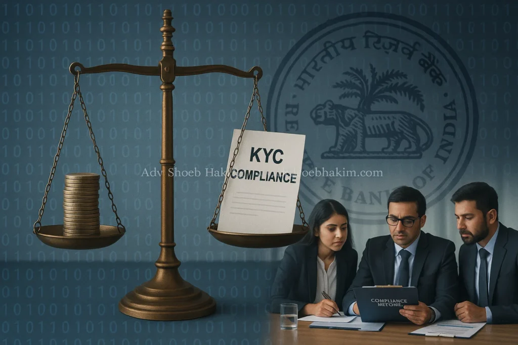 Legal analysis by Adv Shoeb Hakim on RBI fines HDFC Bank for KYC and outsourcing lapses.