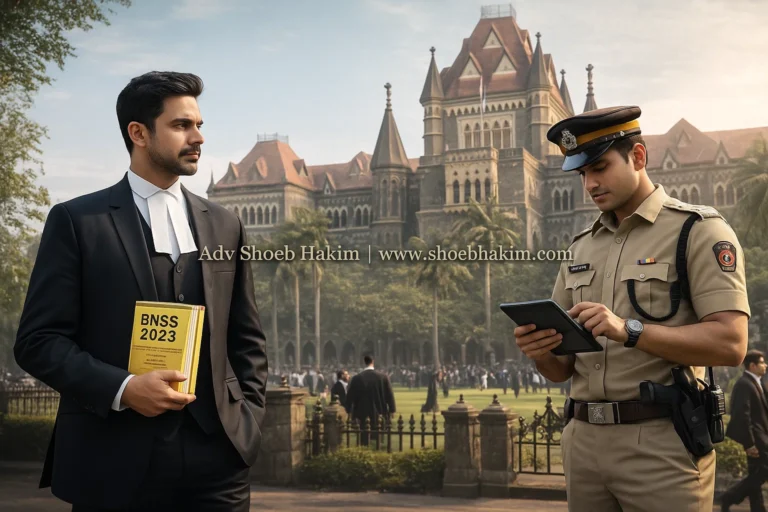 Adv Shoeb Hakim analyzing BNSS applicability and Bombay High Court order on police enquiry delays.