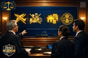 Adv Shoeb Hakim analyzes Karnataka High Court's 2025 ruling prohibiting Look-Out Circulars in family court maintenance cases, depicting legal professionals with digital interfaces.