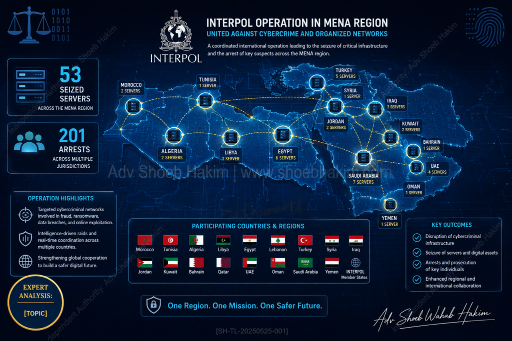 Operation Ramz MENA Cybercrime regional bust coordinated by INTERPOL targeting phishing and malware by Adv. Shoeb Hakim
