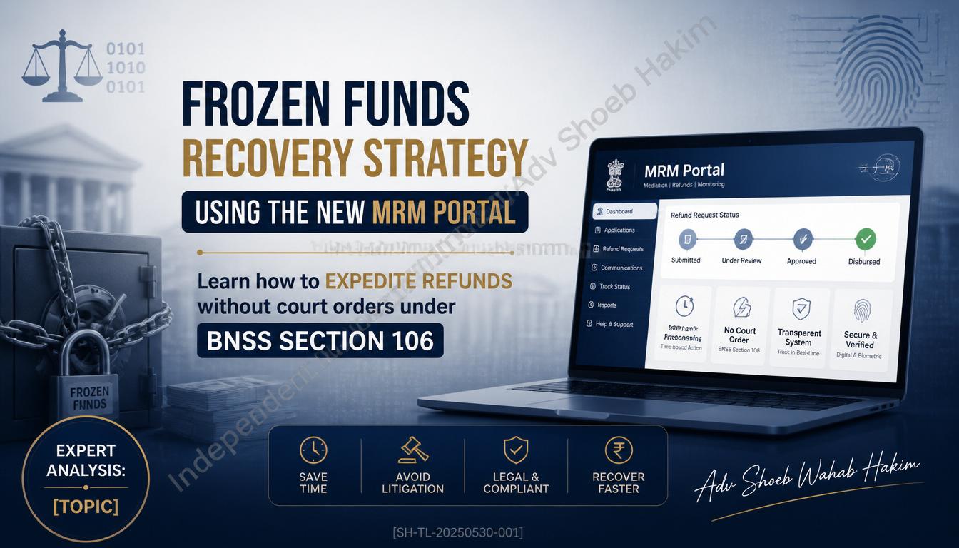 Diagram explaining the Money Restoration Module process from reporting on the 1930 helpline to the direct refund of frozen funds.