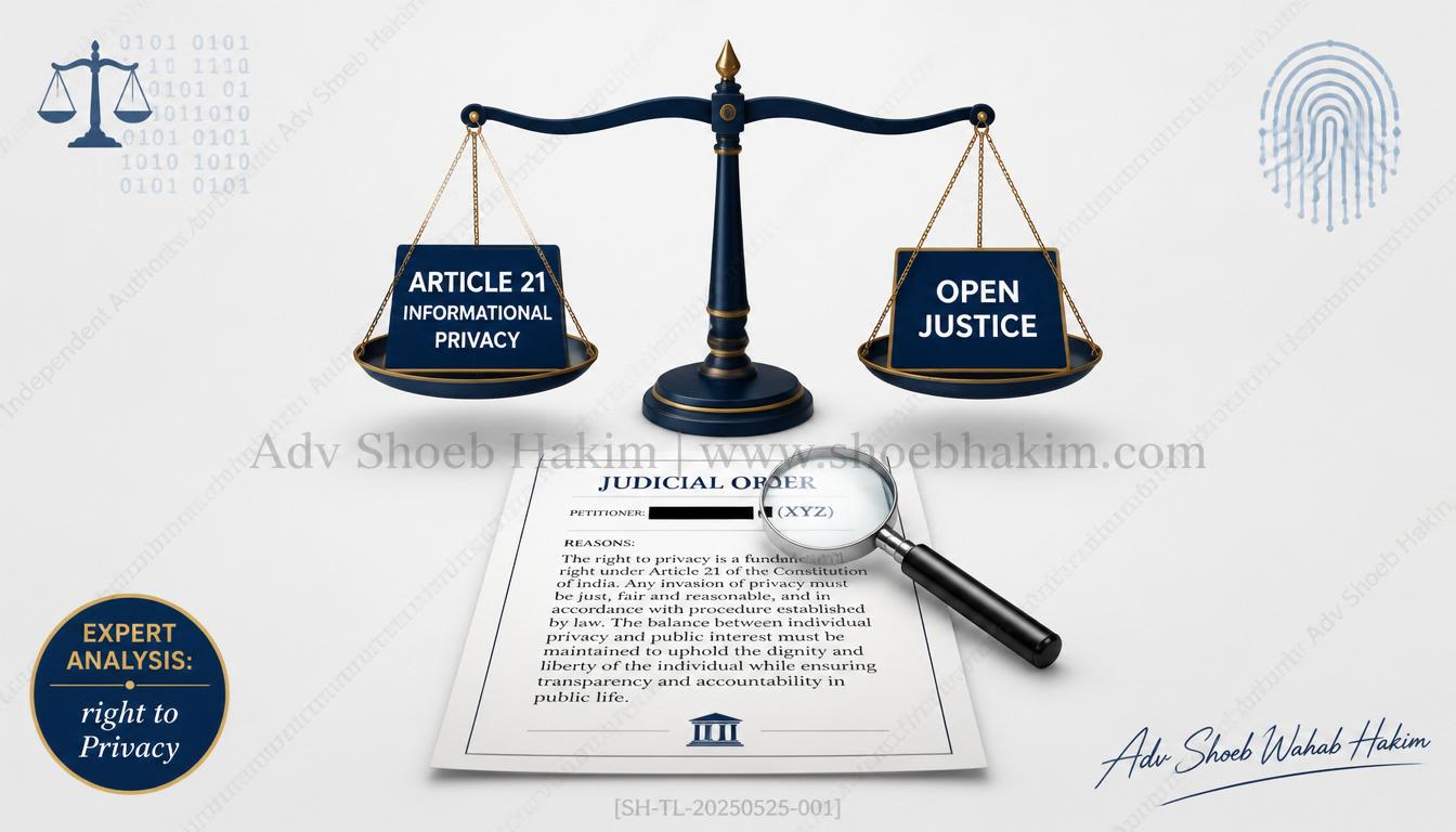 Right to be Forgotten Delhi High Court judgment balancing Article 21 privacy rights with open justice in digital records.