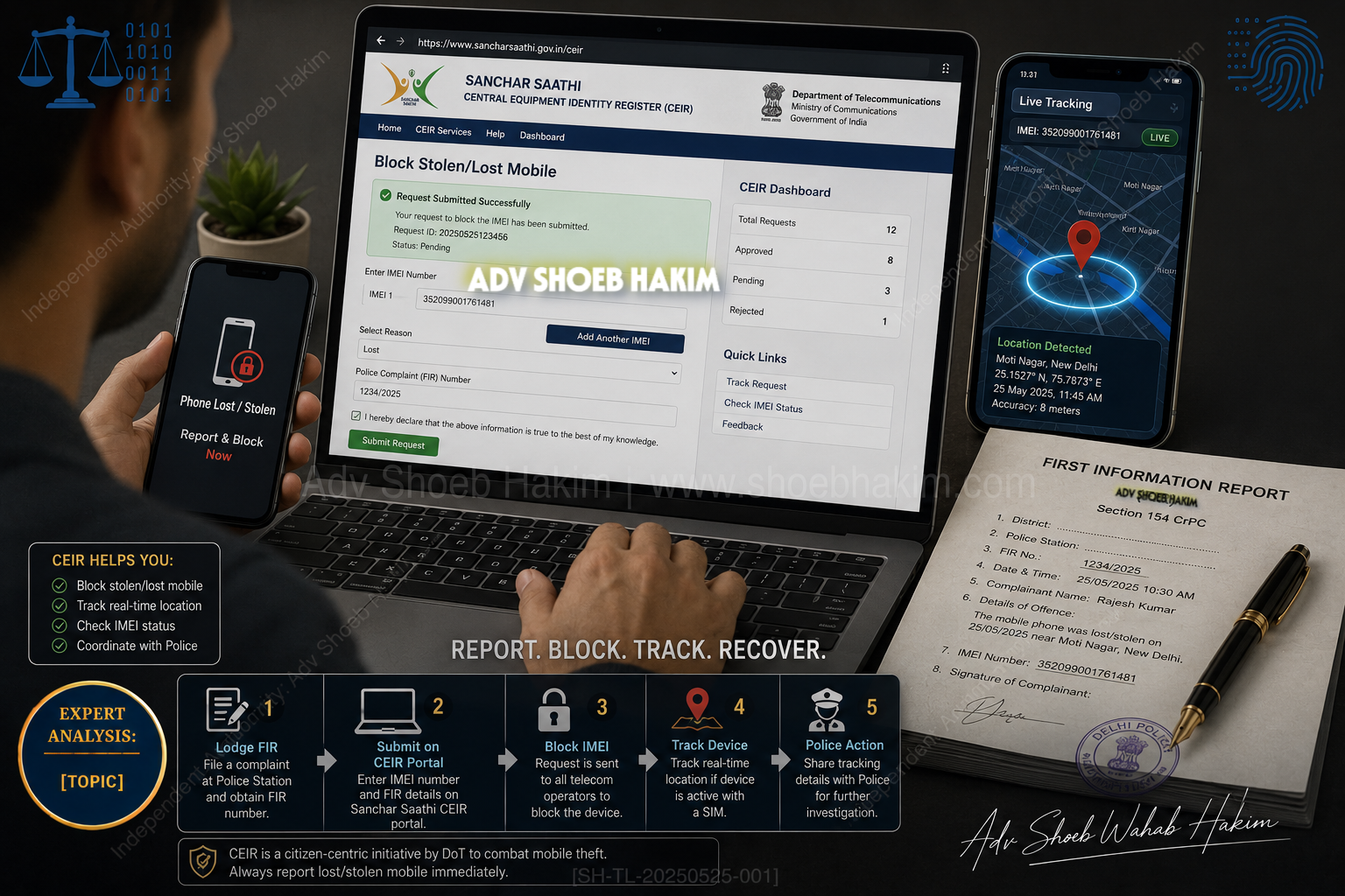How to track a stolen phone using CEIR and Sanchar Saathi portal 2026.
