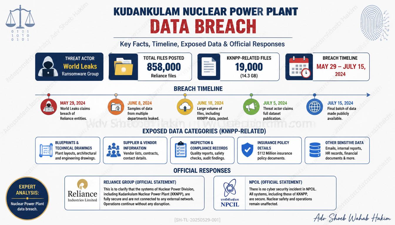 Kudankulam Nuclear Plant Data Breach: 19,000 Files Leaked After Ransomware Attack on Reliance Infrastructure Server