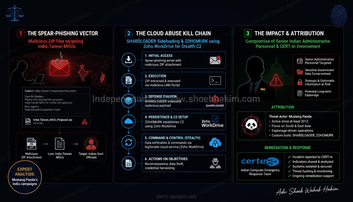Mustang Panda India: Zoho WorkDrive Malware Attack